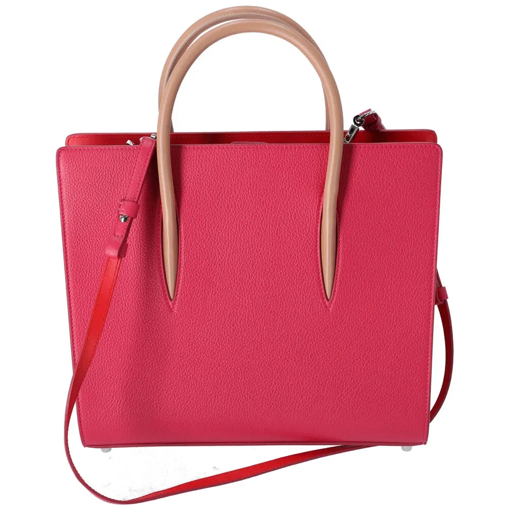Christian Louboutin Paloma Medium Tote Leather Red Studded